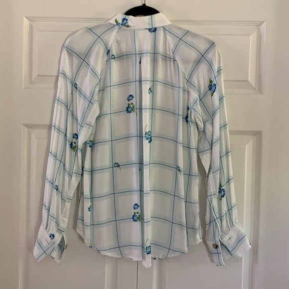 FREE PEOPLE Women’s Window To My Heart Button Down Shirt Top White Size Small - Picture 3 of 12